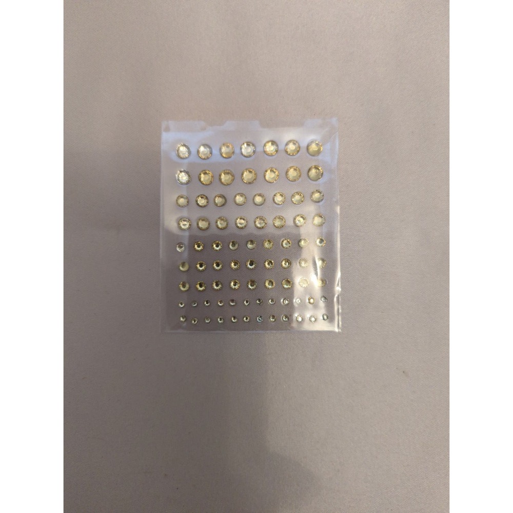 Avon Sparkling Nail Art 81 Gems Dazzling Gold Colored adhesive Gems
